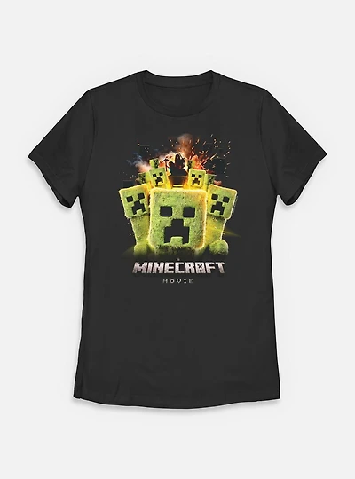 A Minecraft Movie Group Of Creeps Womens T-Shirt
