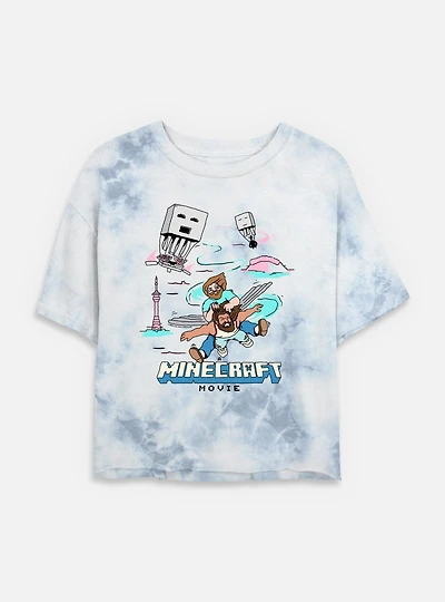 A Minecraft Movie We Gotta Go Faster Womens Tie-Dye Crop T-Shirt