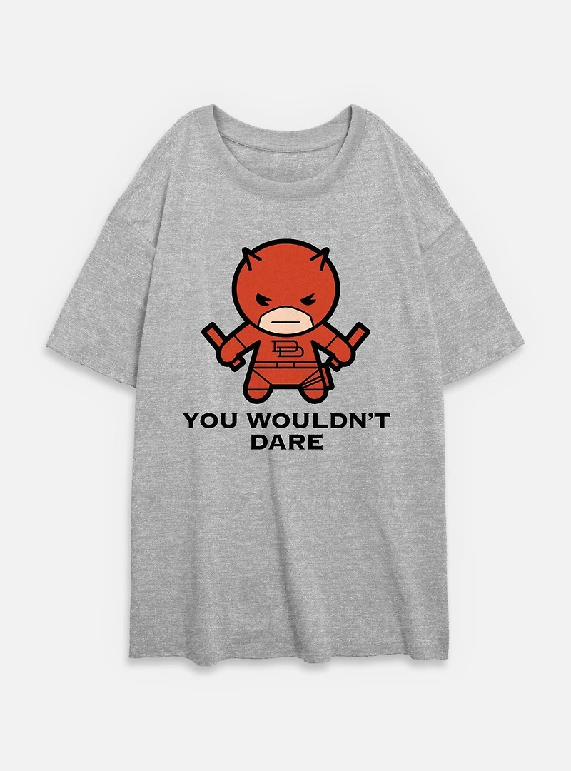 Marvel Daredevil Don't Dare Womens Oversized T-Shirt