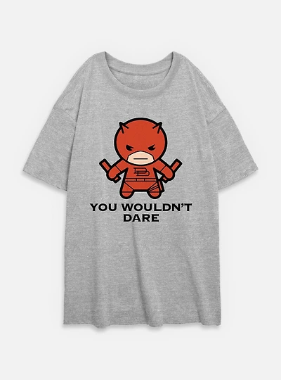 Marvel Daredevil Don't Dare Womens Oversized T-Shirt