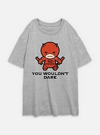 Marvel Daredevil Don't Dare Womens Oversized T-Shirt