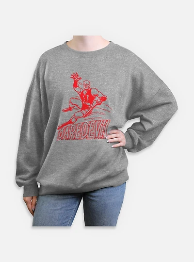 Marvel Daredevil Speedy Devil Womens Oversized Sweatshirt