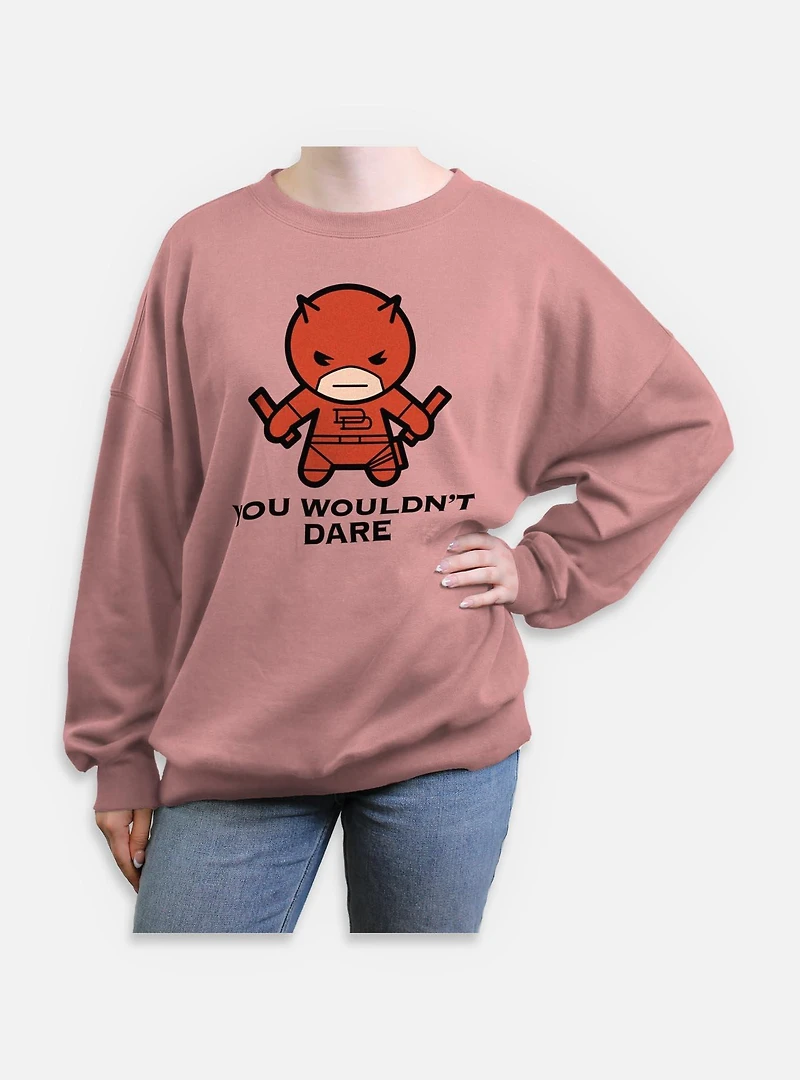 Marvel Daredevil Don't Dare Womens Oversized Sweatshirt