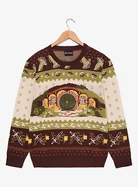 the Lord of Rings Shire Hobbit Home Holiday Sweater — BoxLunch Exclusive