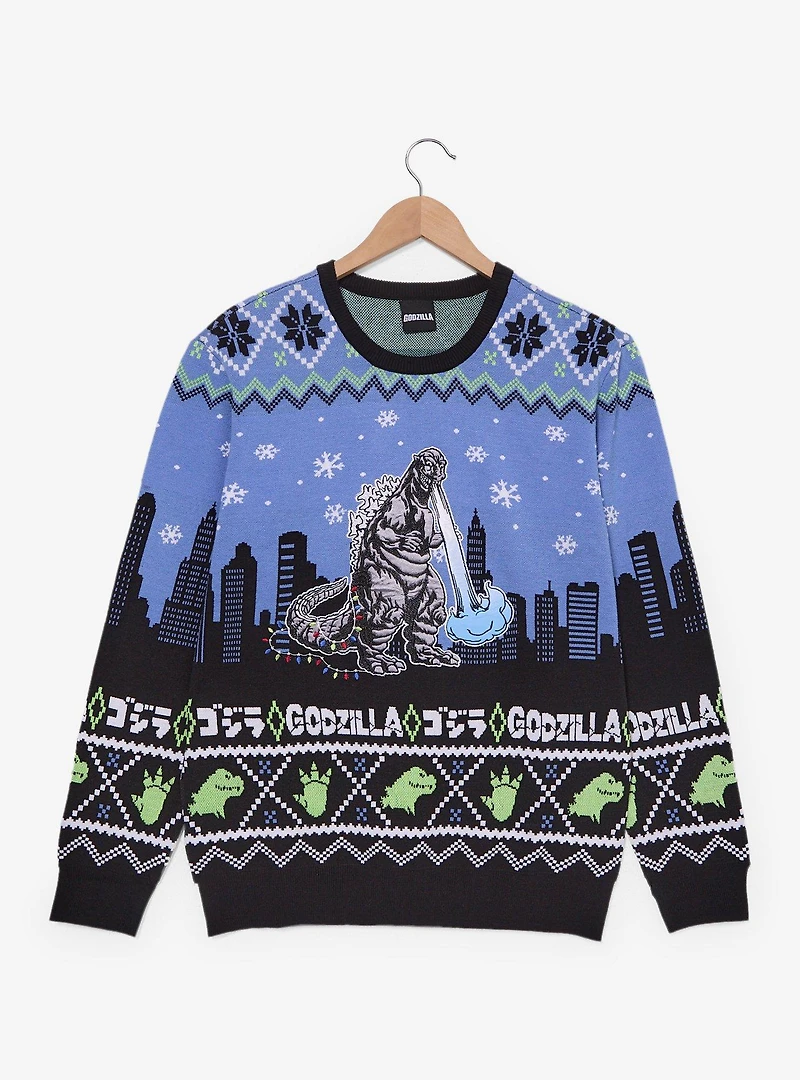 Godzilla City Scene Holiday Sweater - BoxLunch Exclusive