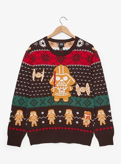 Star Wars Darth Vader Gingerbread Holiday Sweater — BoxLunch Exclusive