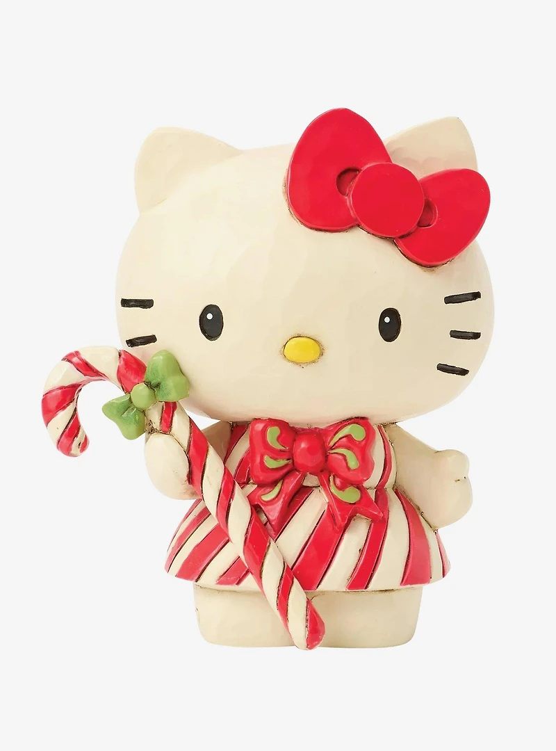 Jim Shore Sanrio Hello Kitty Candy Cane Figure