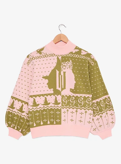 Wicked Glinda & Elphaba Silhouette Women's Holiday Sweater — BoxLunch Exclusive