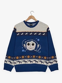 Coraline Doll Button Eyes Holiday Sweater — BoxLunch Exclusive