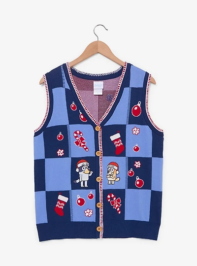 Bluey Bingo & Holiday Icons Sweater Vest - BoxLunch Exclusive