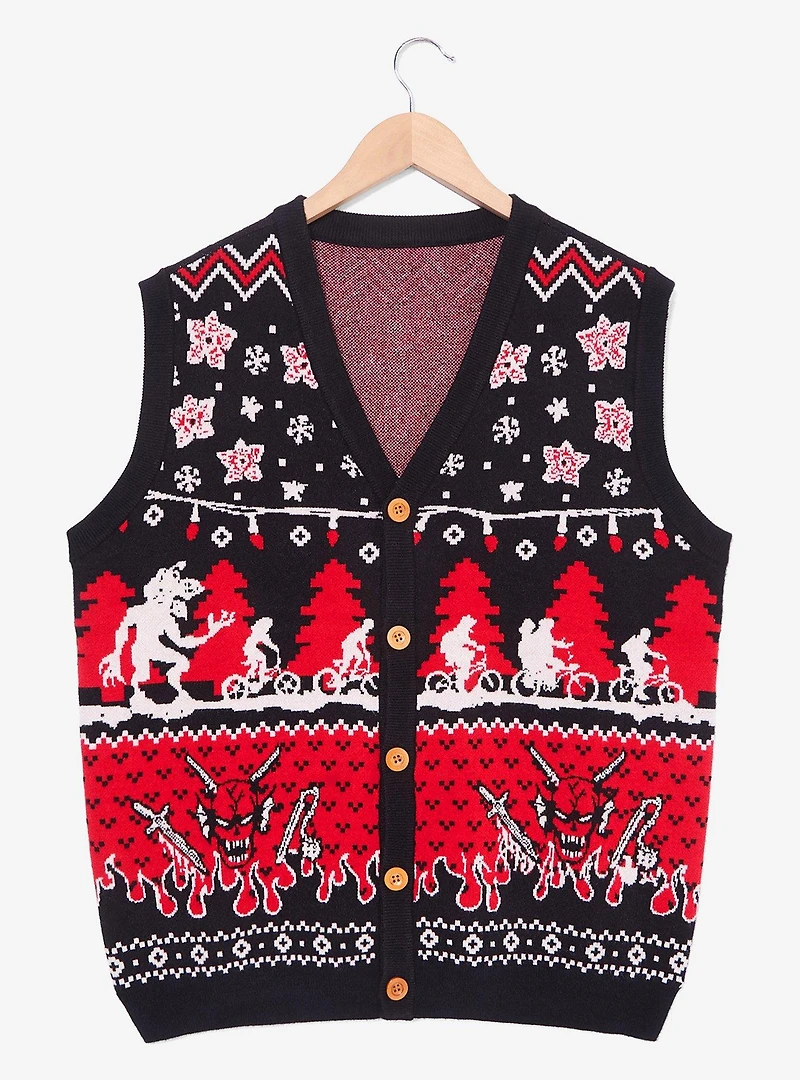 Stranger Things Holiday Icons Sweater Vest - BoxLunch Exclusive
