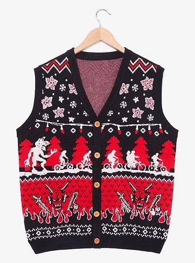 Stranger Things Holiday Icons Sweater Vest - BoxLunch Exclusive
