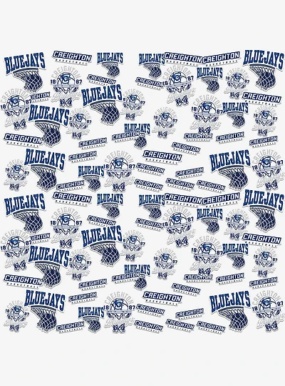 Creighton Bluejays Basketball Fan 100Ct Sticker Pack