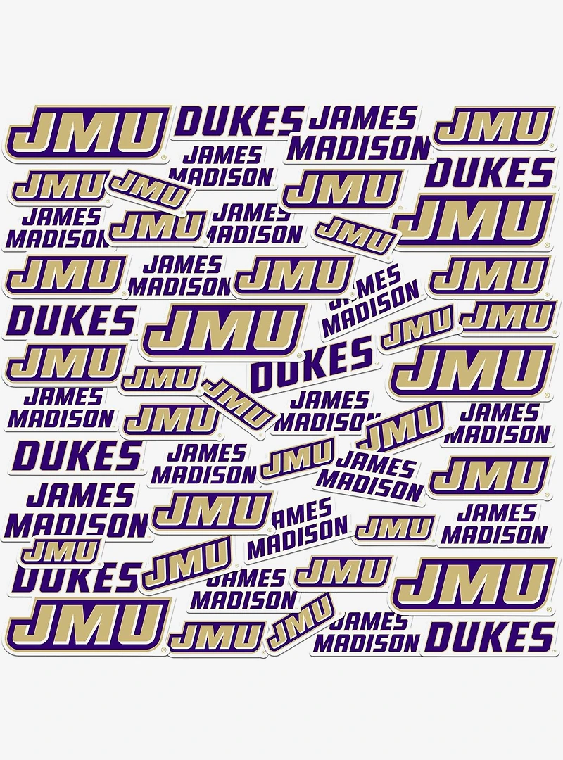 James Madison University JMU Dukes 100Ct Sticker Pack