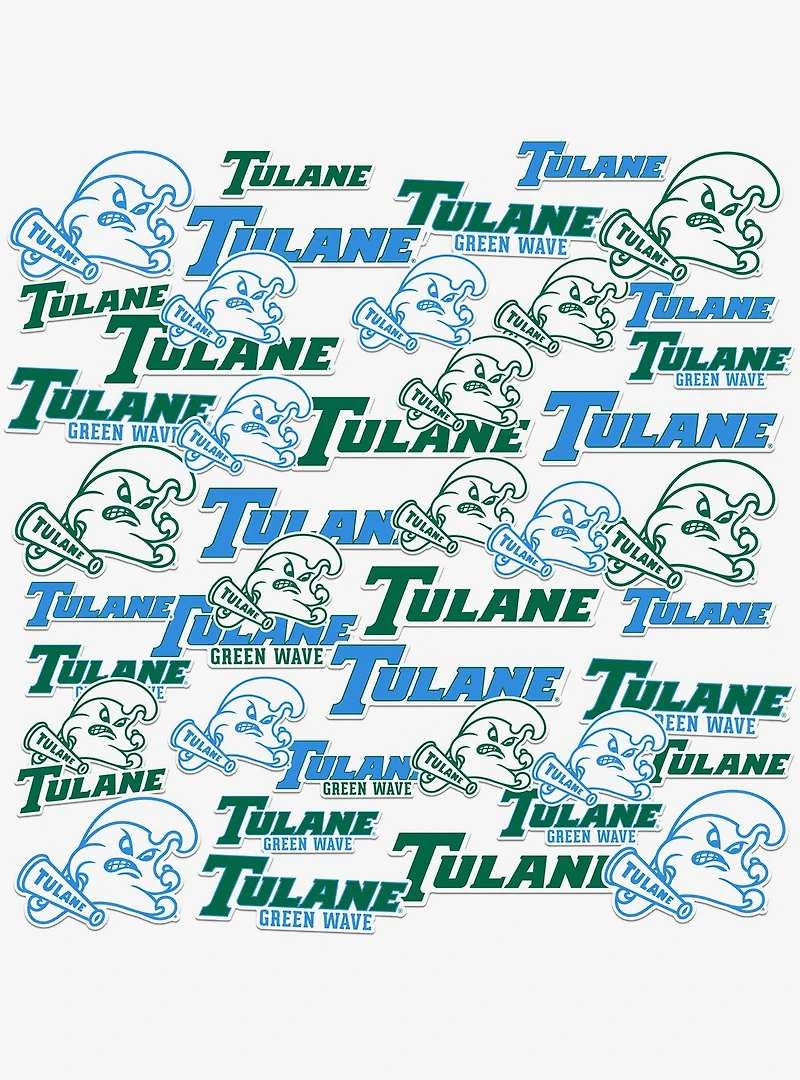 Tulane Green Wave 100Ct Sticker Pack