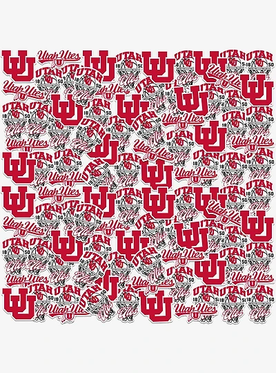 Utah Utes Basketball 100Ct Sticker Pack