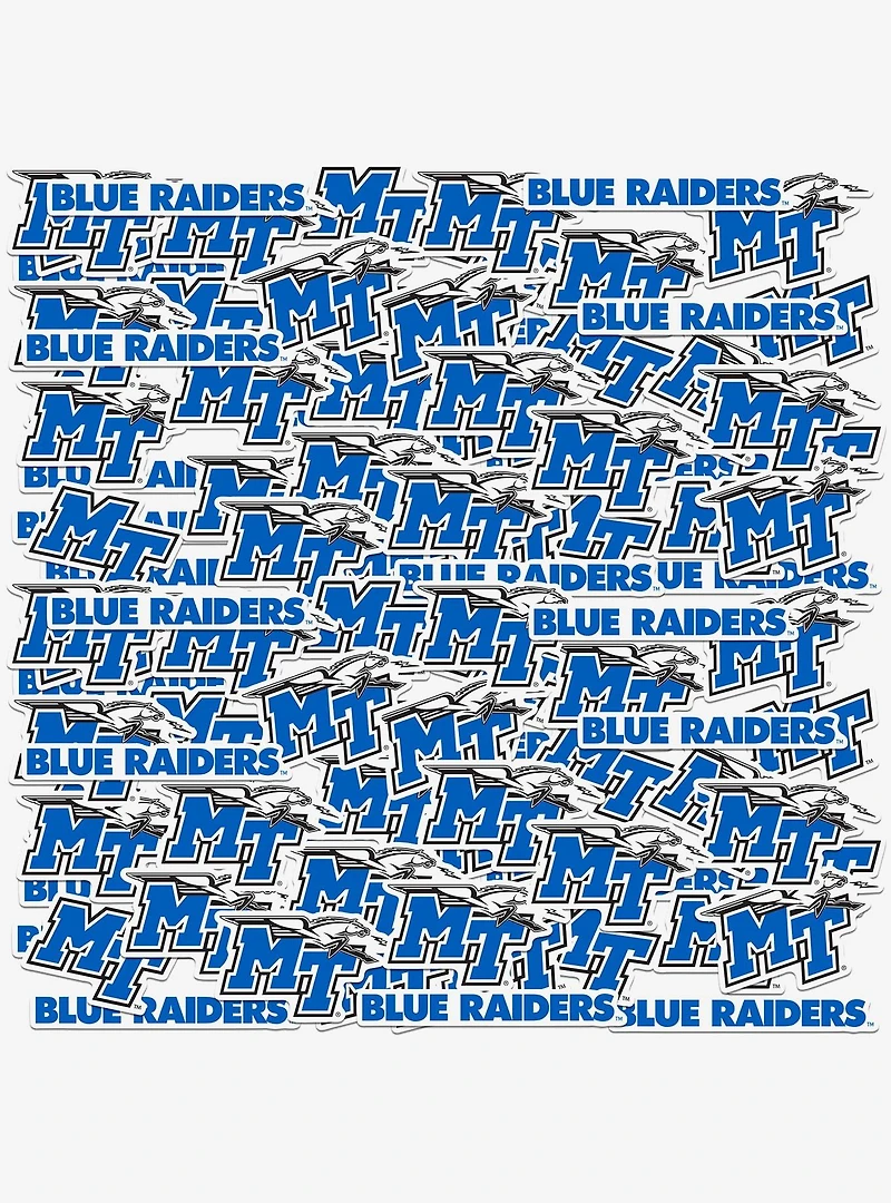 Middle Tennessee Blue Raiders State University 100Ct Sticker Pack