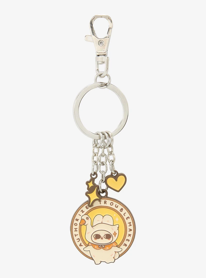 mooniecoco Authorized Troublemaker Multi-Charm Keychain