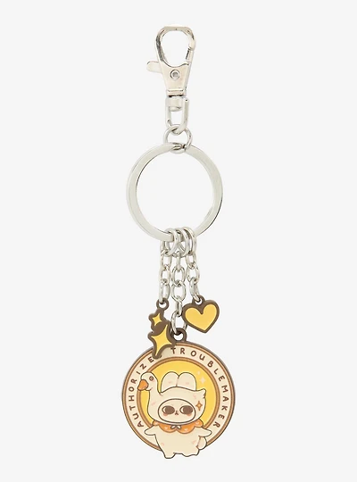 mooniecoco Authorized Troublemaker Multi-Charm Keychain