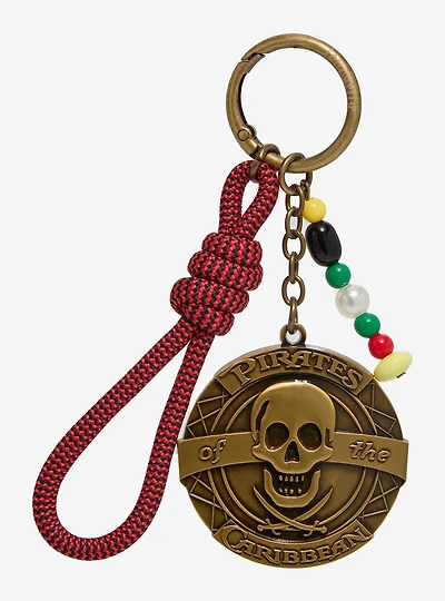 Loungefly Disney The Pirates of the Caribbean Medallion Multi-Charm Keychain