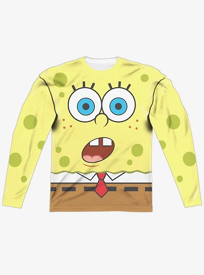 SpongeBob SquarePants Surprise Face Long Sleeve Sublimated T-Shirt