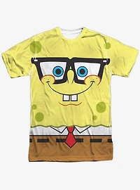 SpongeBob SquarePants Nerd Face Sublimated T-Shirt