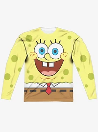SpongeBob SquarePants Goofy Face Long Sleeve Sublimated T-Shirt