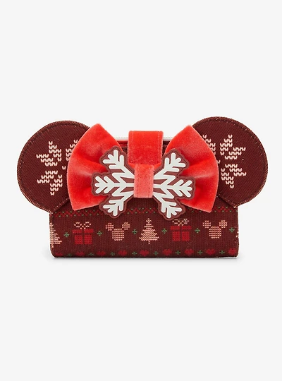 Loungefly Disney Minnie Mouse Sweater Holiday Wallet — BoxLunch Exclusive