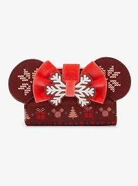 Loungefly Disney Minnie Mouse Sweater Holiday Wallet — BoxLunch Exclusive