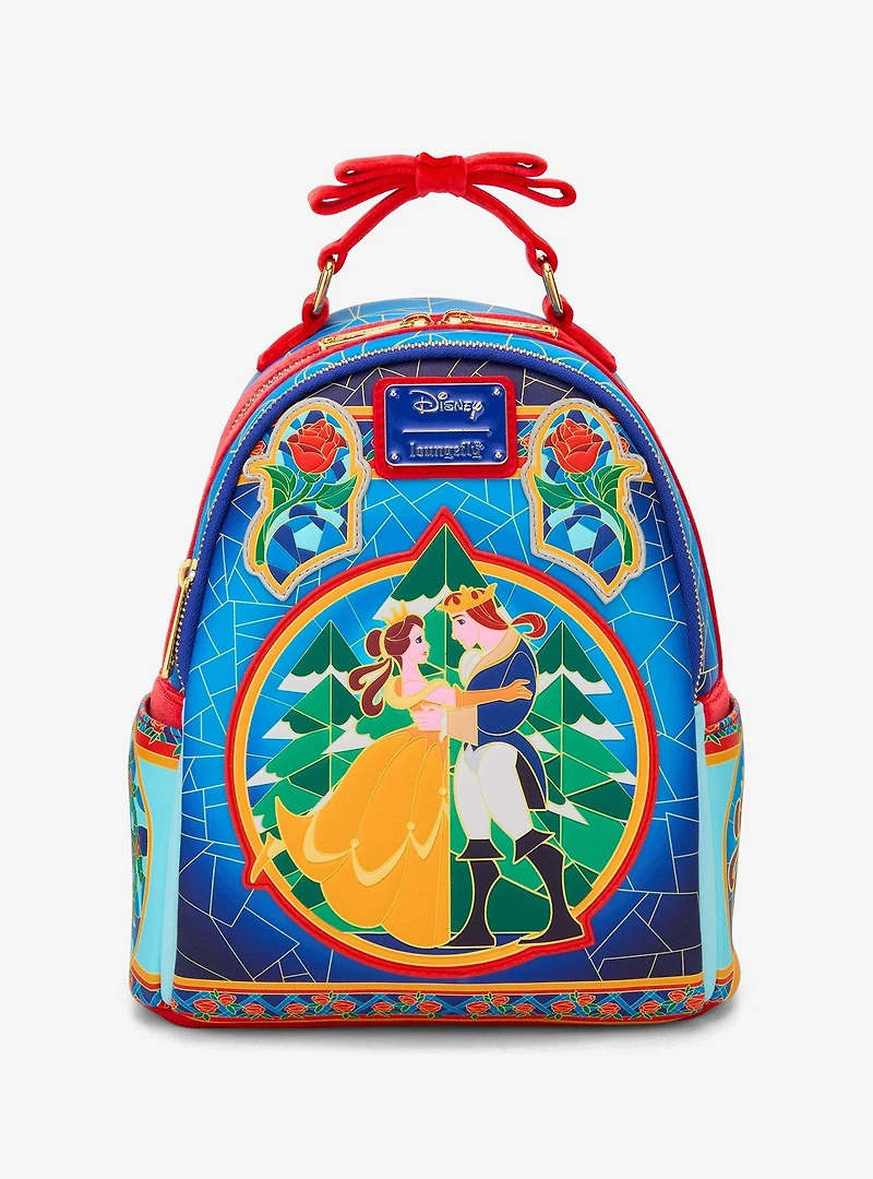 Loungefly Disney Beauty and the Beast Stained Glass Mini Backpack — BoxLunch Exclusive