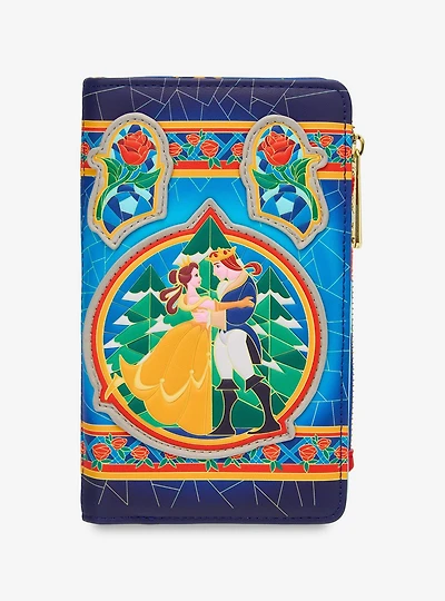 Loungefly Disney Beauty and the Beast Stained Glass Wallet — BoxLunch Exclusive