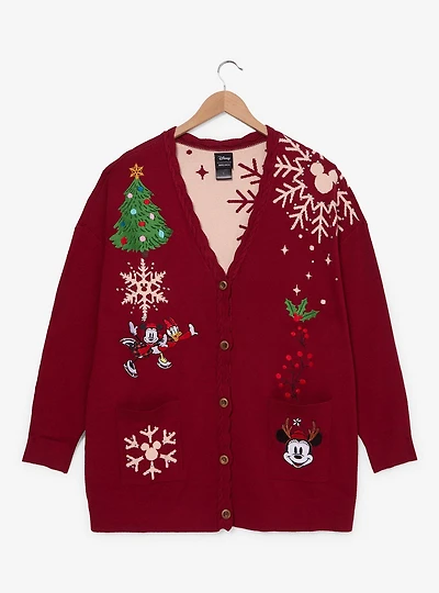 Disney Minnie & Daisy Holiday Women's Plus Cardigan - BoxLunch Exclusive