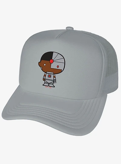 Justice League Cyborg Cute Chibi Character Foam Trucker Hat