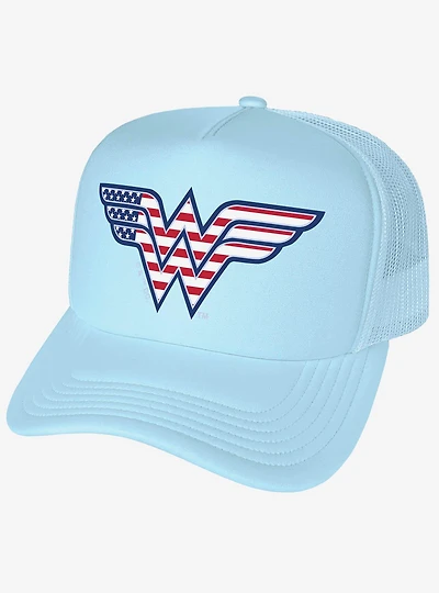 Wonder Woman American Flag Logo Foam Trucker Hat