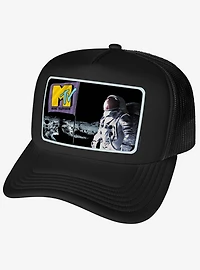 MTV Moon Person Flag Foam Trucker Hat