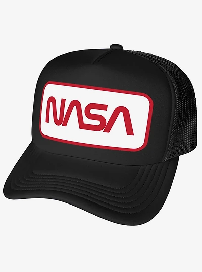 NASA Rectagular Worm Logo Foam Trucker Hat