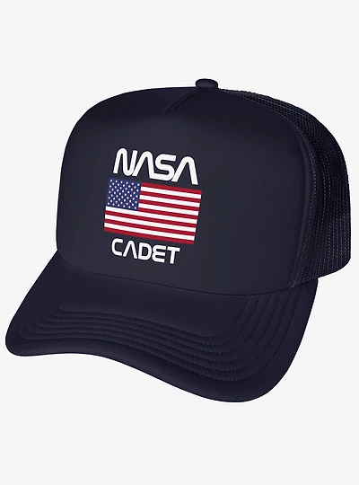 NASA Cadet American Flag Foam Trucker Hat