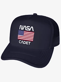 NASA Cadet American Flag Foam Trucker Hat