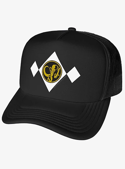 Power Rangers Black Chest Medallion Foam Trucker Hat