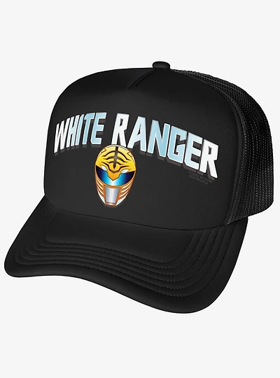 Power Rangers White Ranger Helmet Foam Trucker Hat