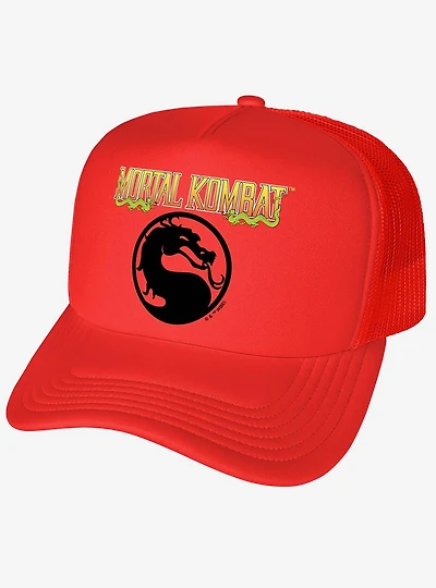 Mortal Kombat Klassic Black Logo Foam Trucker Hat