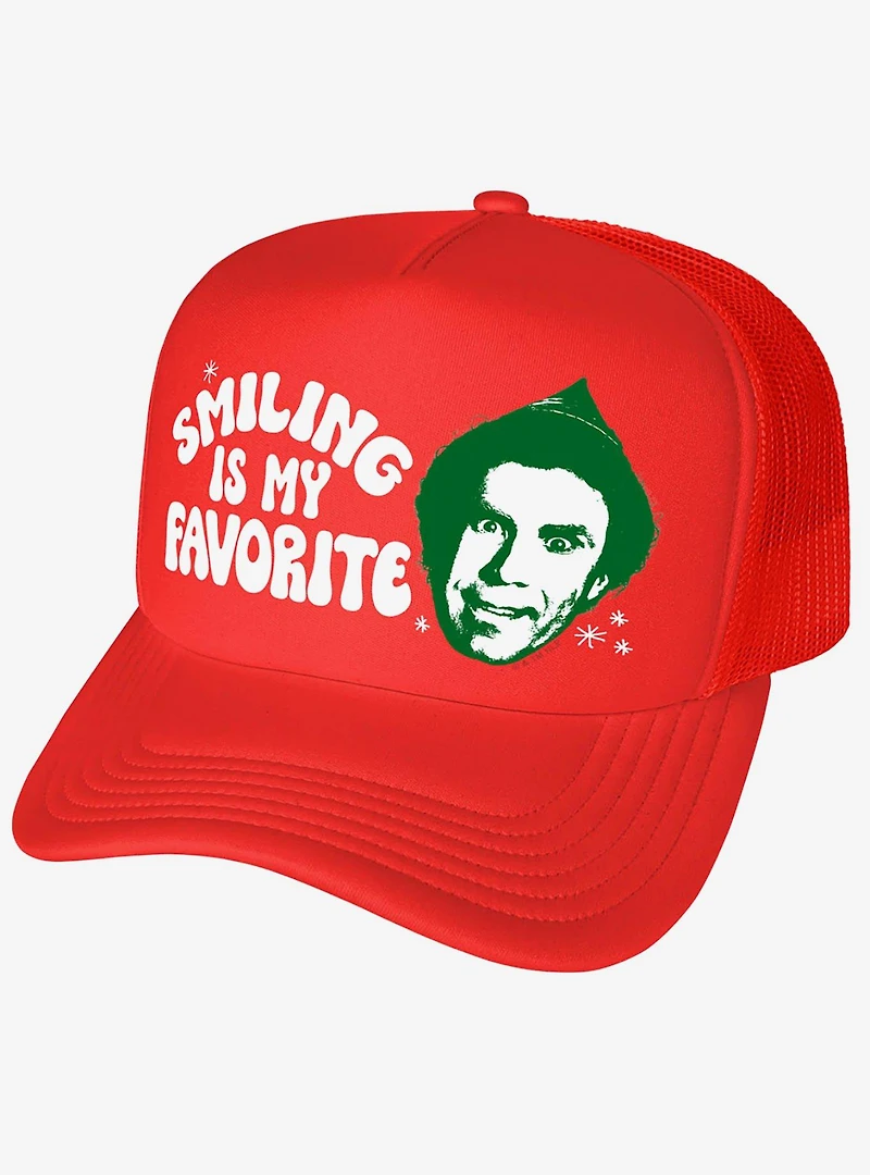 Elf Smiling Is My Favorite Foam Trucker Hat