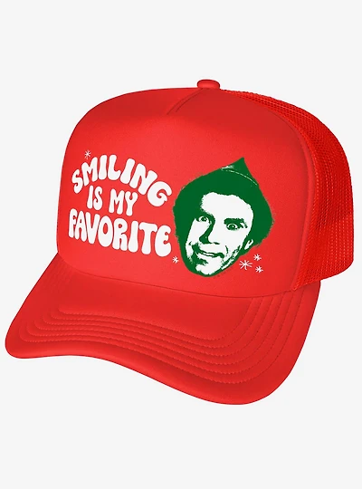 Elf Smiling Is My Favorite Foam Trucker Hat