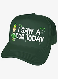 Elf I Saw A Dog Today Foam Trucker Hat