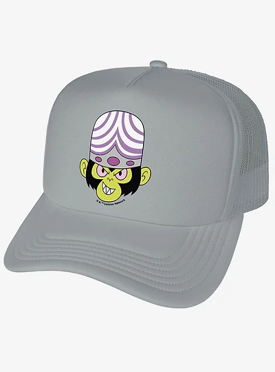 The Powerpuff Girls Mojo Jojo Head Foam Trucker Hat