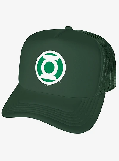 Green Lantern White Logo Foam Trucker Hat