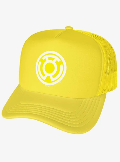Green Lantern Blackest Night Sinestro Corps Yellow Lantern Logo Foam Trucker Hat