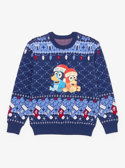 Bluey Bingo & Light-Up Youth Holiday Sweater — BoxLunch Exclusive