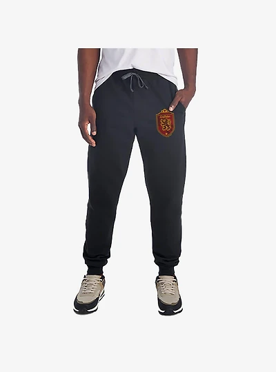 Harry Potter Gryffindor Plaid Crest Jogger Sweatpants