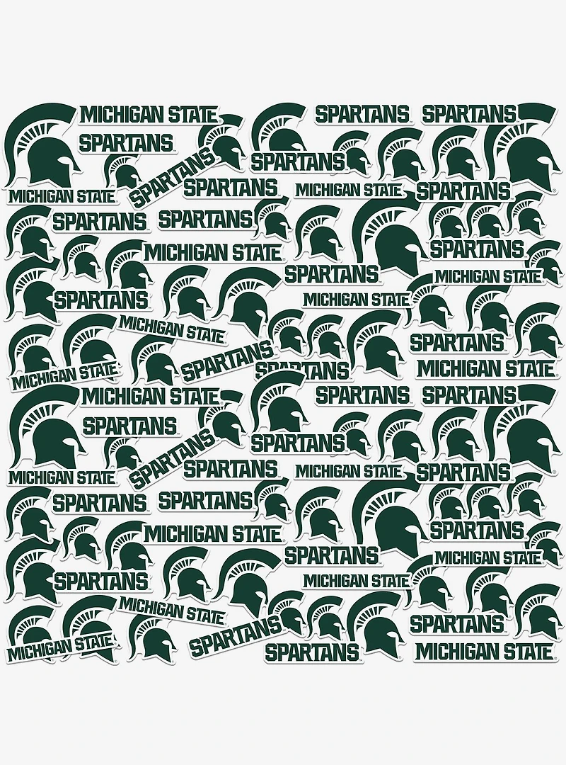 Michigan State University Spartans 100 Ct Sticker Pack